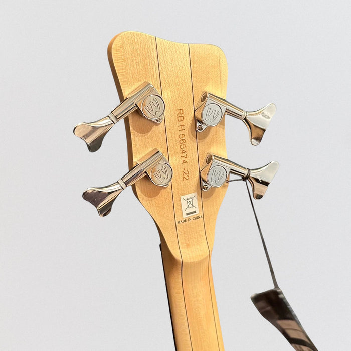 Warwick RockBass Corvette Premium 4-String Left Handed Electric Bass Guitar - Natural