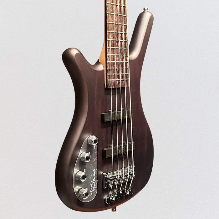 Warwick RockBass Corvette Basic 5 String Left Handed Electric Bass Guitar - Nirvana Black