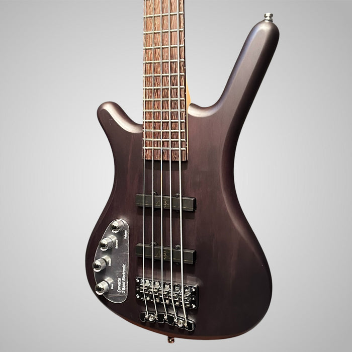 Warwick RockBass Corvette Basic 5 String Left Handed Electric Bass Guitar - Nirvana Black