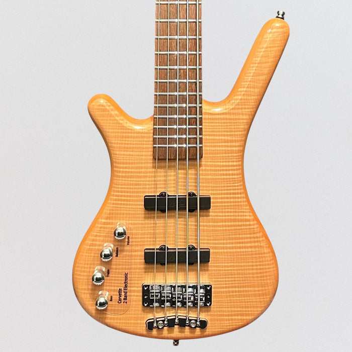Warwick RockBass Corvette Premium 5 String Left Handed Electric Bass Guitar - Natural