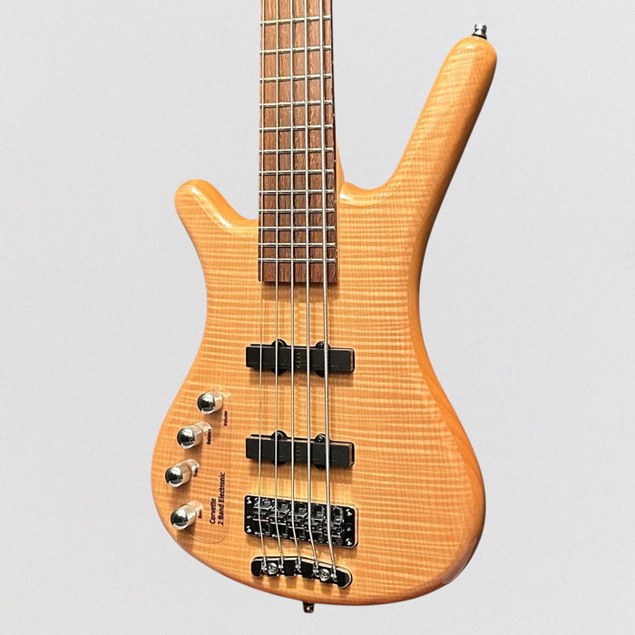 Warwick RockBass Corvette Premium 5 String Left Handed Electric Bass Guitar - Natural