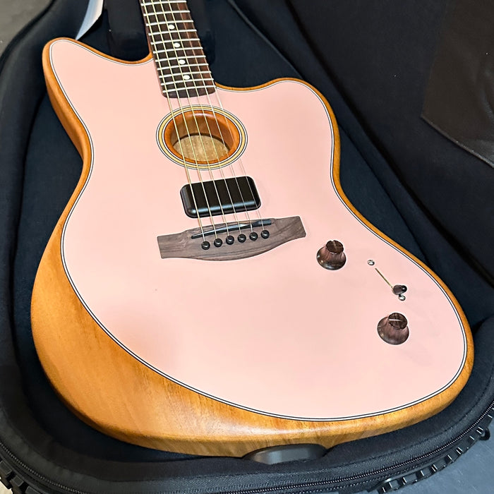 Fender Acoustasonic Player Jazzmaster Acoustic Electric Guitar - Shell Pink