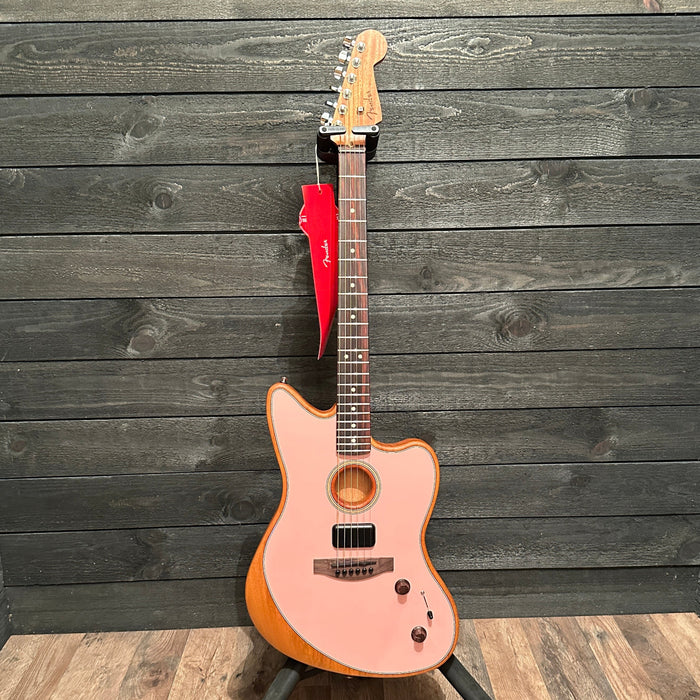 Fender Acoustasonic Player Jazzmaster Acoustic Electric Guitar - Shell Pink