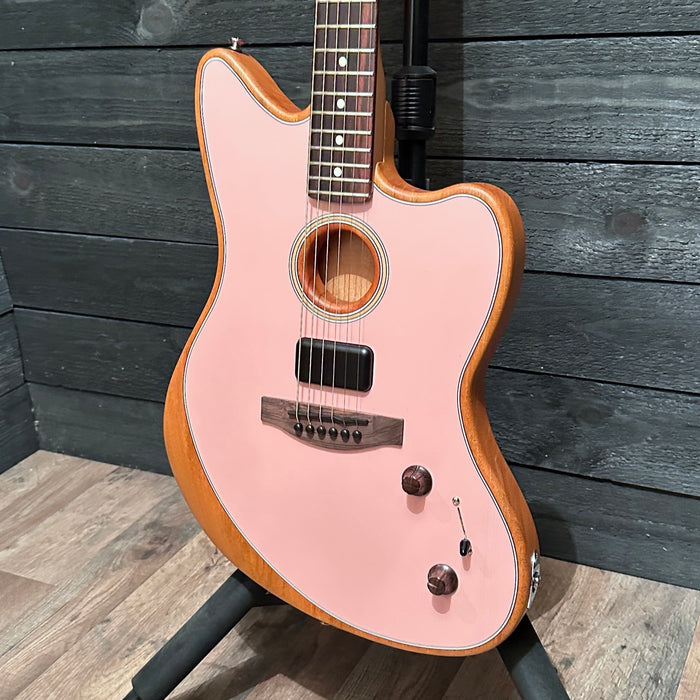 Fender Acoustasonic Player Jazzmaster Acoustic Electric Guitar - Shell Pink