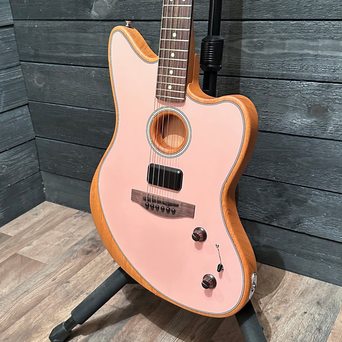 Fender Acoustasonic Player Jazzmaster Acoustic Electric Guitar - Shell Pink