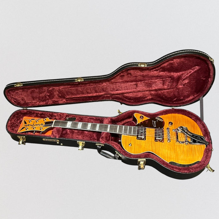Gretsch G6134TFM-NH Nigel Hendroff Signature Penguin MIJ Electric Guitar - Amber Flame