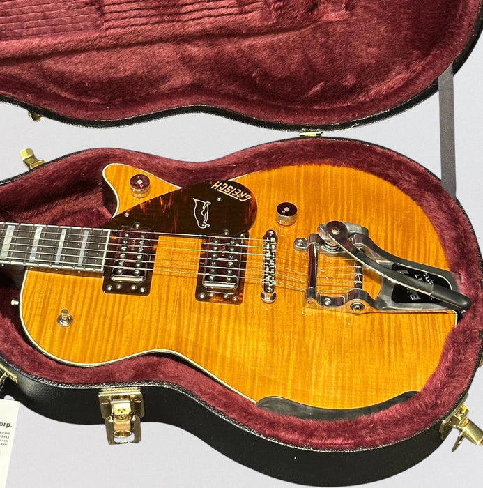 Gretsch G6134TFM-NH Nigel Hendroff Signature Penguin MIJ Electric Guitar - Amber Flame