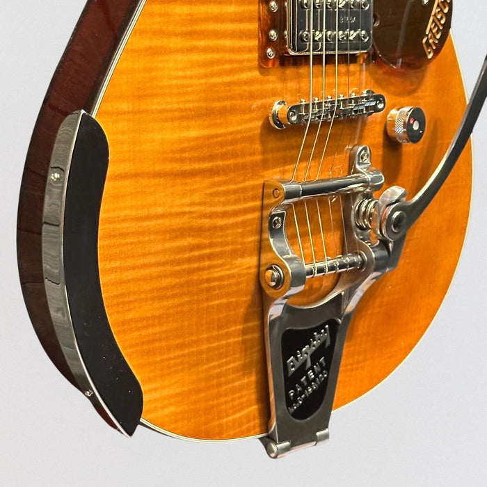 Gretsch G6134TFM-NH Nigel Hendroff Signature Penguin MIJ Electric Guitar - Amber Flame