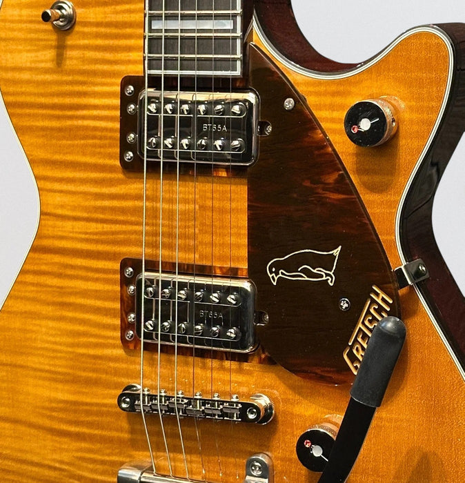 Gretsch G6134TFM-NH Nigel Hendroff Signature Penguin MIJ Electric Guitar - Amber Flame