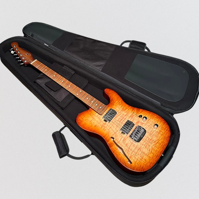 G&L USA Custom Shop ASAT HH RMC Semi Hollow-body Electric Guitar - Antique Brown Burst