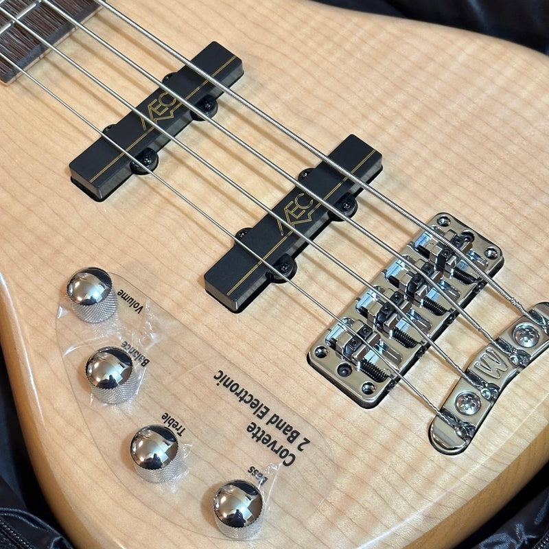 Warwick RockBass Corvette Premium 4-String Left Handed Electric Bass Guitar - Natural
