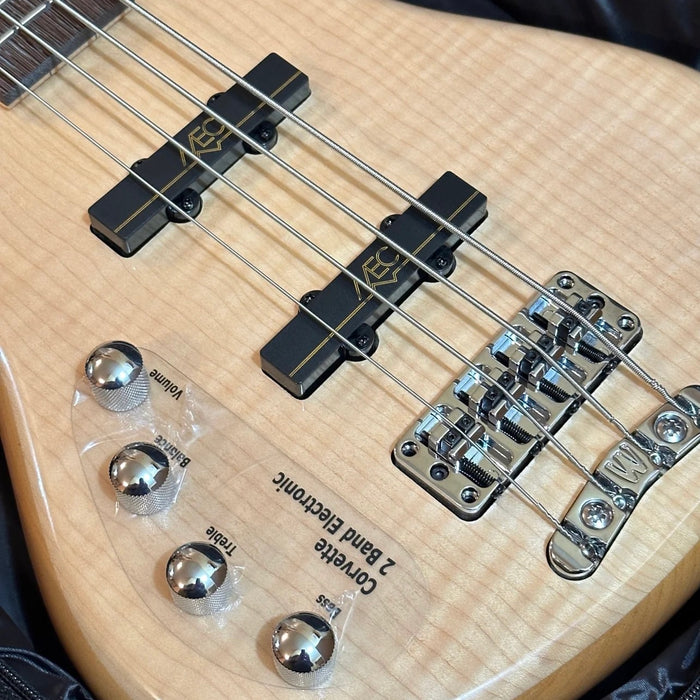 Warwick RockBass Corvette Premium 4-String Left Handed Electric Bass Guitar - Natural