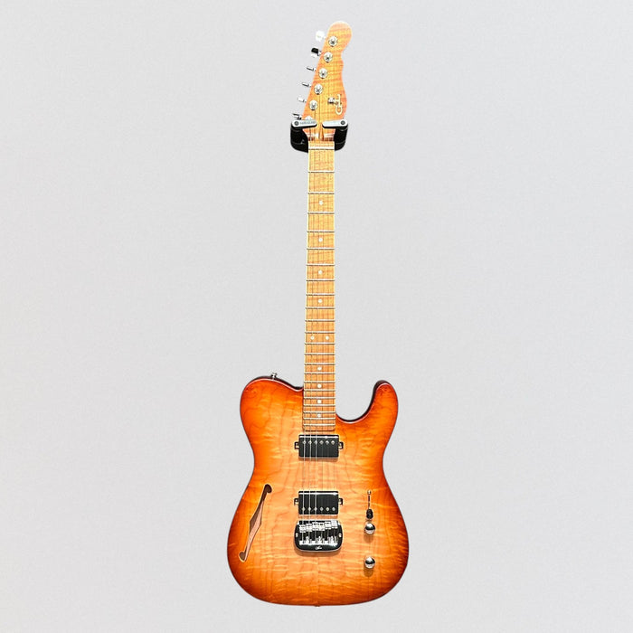 G&L USA Custom Shop ASAT HH RMC Semi Hollow-body Electric Guitar - Antique Brown Burst