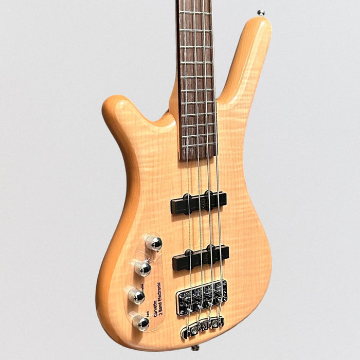 Warwick RockBass Corvette Premium 4-String Left Handed Electric Bass Guitar - Natural