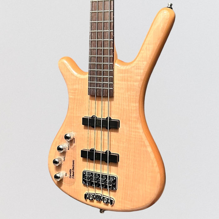 Warwick RockBass Corvette Premium 4-String Left Handed Electric Bass Guitar - Natural