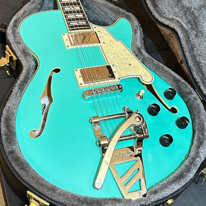 D'Angelico Deluxe SS LE Matte Surf Green Semi Hollow Body Electric Guitar Prototype