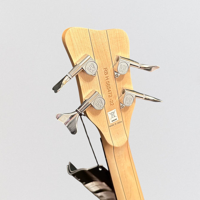 Warwick RockBass Corvette Premium 4-String Left Handed Electric Bass Guitar - Natural