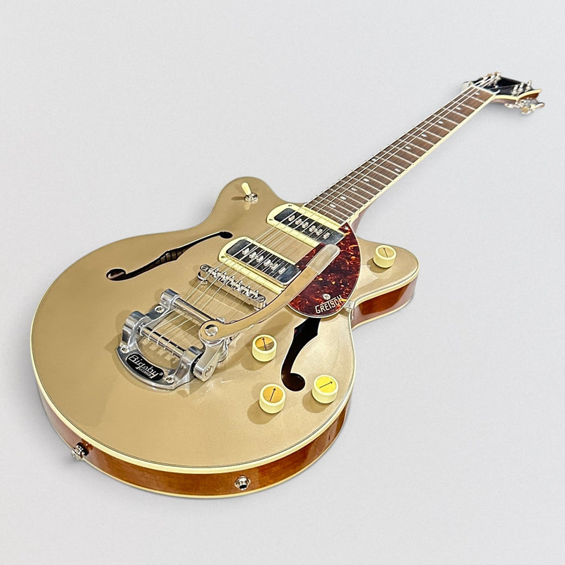 Gretsch G2655T-P90 Streamliner Center Block Jr. Double-Cut P90 with Bigsby Electric Guitar 2024 - Two-Tone Sahara Metallic and Vintage Mahogany Stain