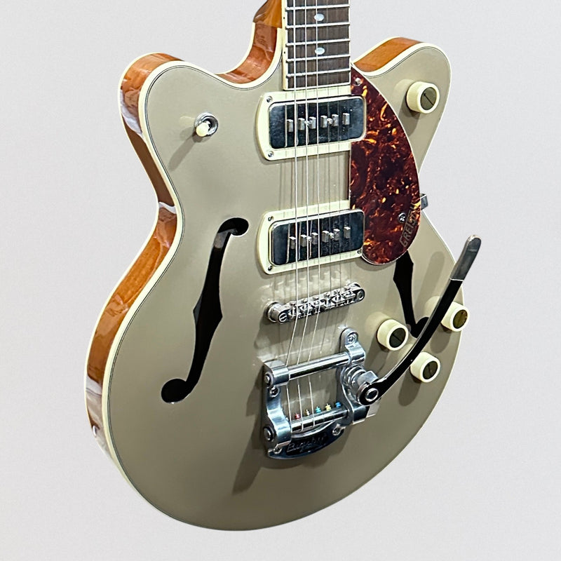 Gretsch G2655T-P90 Streamliner Center Block Jr. Double-Cut P90 with Bigsby Electric Guitar 2024 - Two-Tone Sahara Metallic and Vintage Mahogany Stain