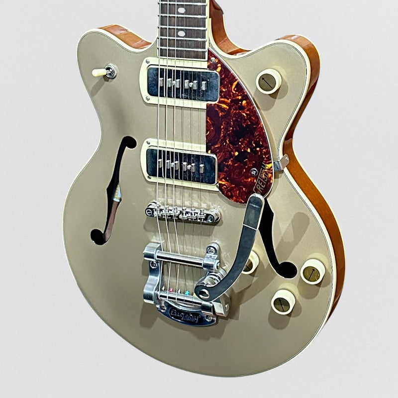 Gretsch G2655T-P90 Streamliner Center Block Jr. Double-Cut P90 with Bigsby Electric Guitar 2024 - Two-Tone Sahara Metallic and Vintage Mahogany Stain