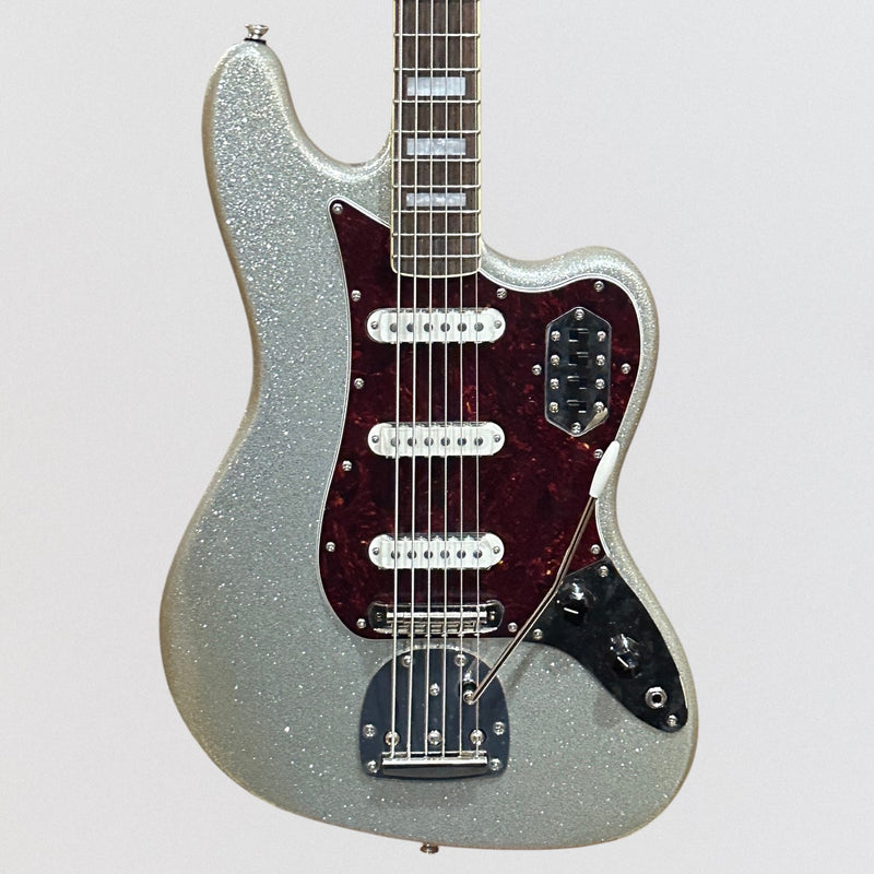 Fender Squier FSR Classic Vibe Bass VI 6 String Electric Bass Guitar - Silver Sparkle
