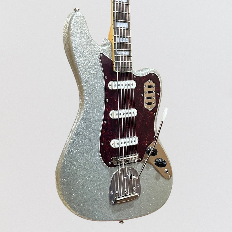 Fender Squier FSR Classic Vibe Bass VI 6 String Electric Bass Guitar - Silver Sparkle