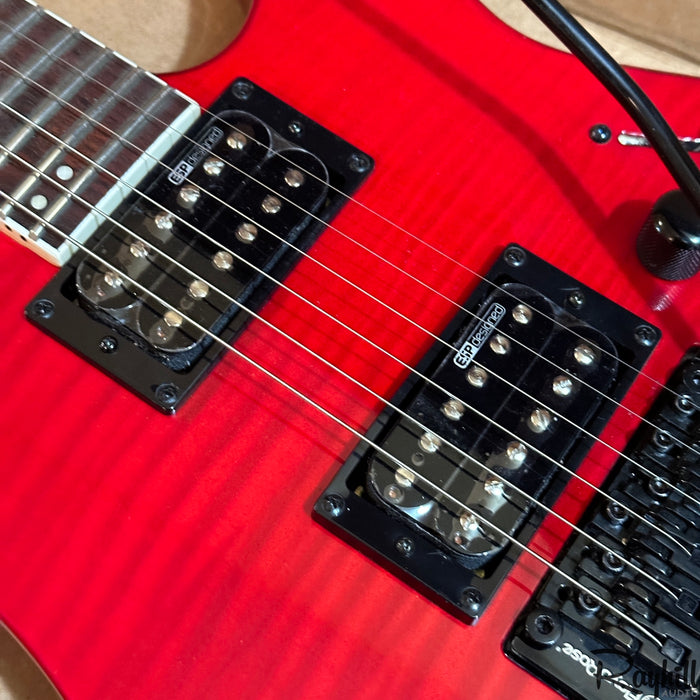 ESP LTD M-200FM Floyd Rose Flame Red Electric Guitar