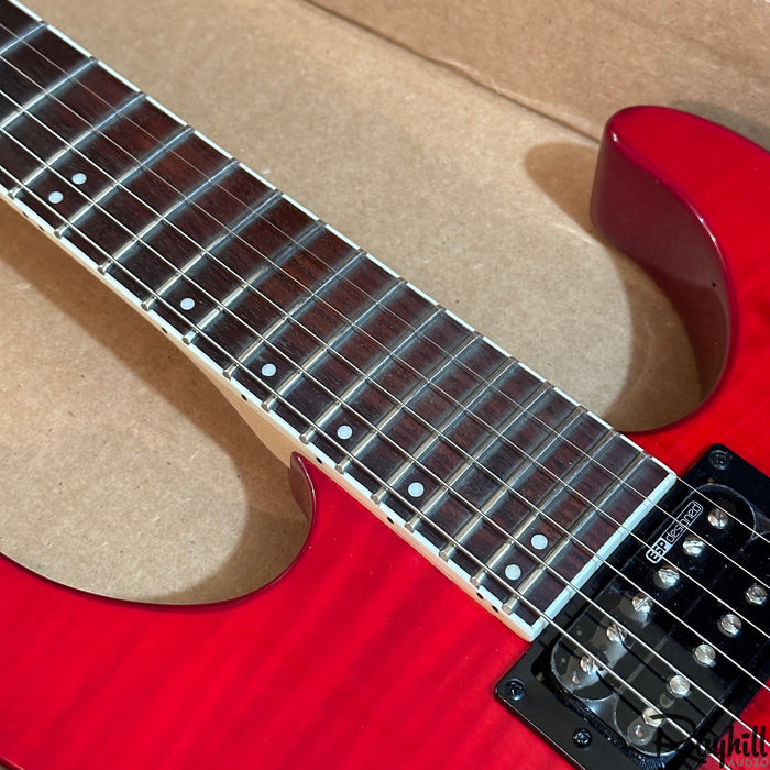 ESP LTD M-200FM Floyd Rose Flame Red Electric Guitar