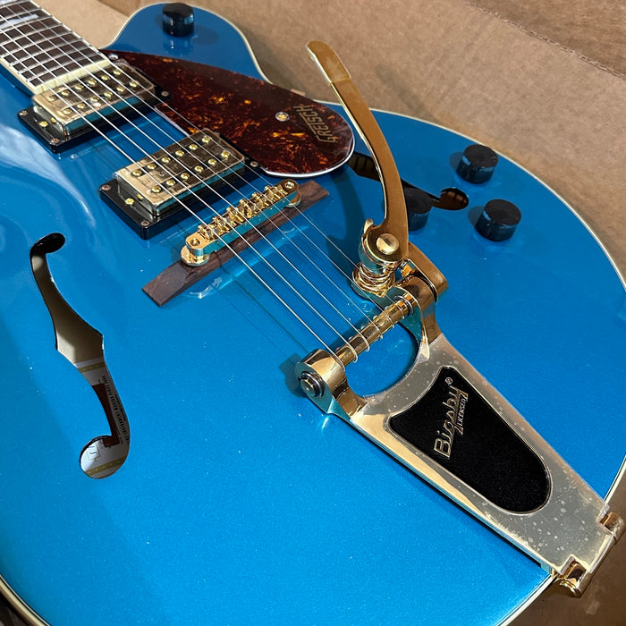 Gretsch G2410TG Streamliner Hollow Body Single-Cut with Bigsby Electric Guitar - Fairlane Blue