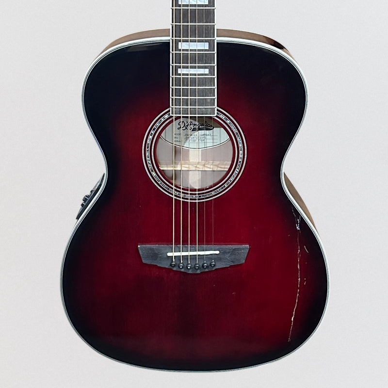 D'Angelico Premier Tammany Orchestra Acoustic-Electric Guitar - Trans Black Cherry Burst
