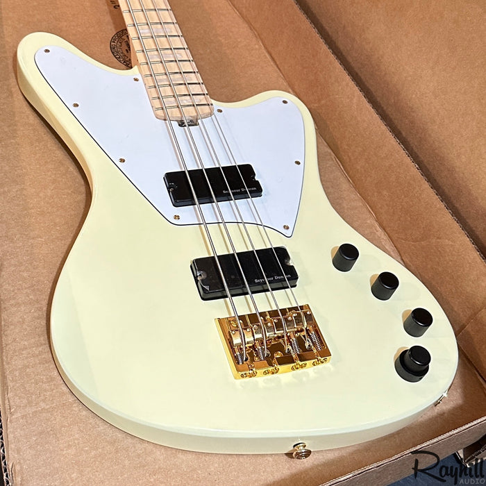 ESP LTD GB-4 4 String Vintage White Electric Bass Guitar