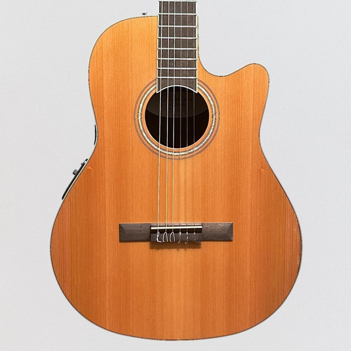 Ovation CS24C Celebrity Traditional Mid-Depth Nylon-String Classical Acoustic Electric Guitar - Natural