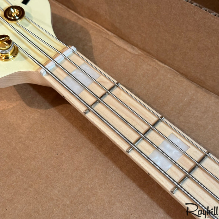 ESP LTD GB-4 4 String Vintage White Electric Bass Guitar