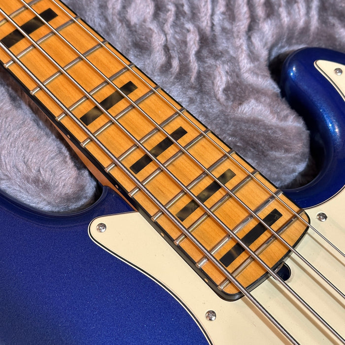 Fender American Ultra Jazz Bass 4-String USA Blue Electric Bass Guitar