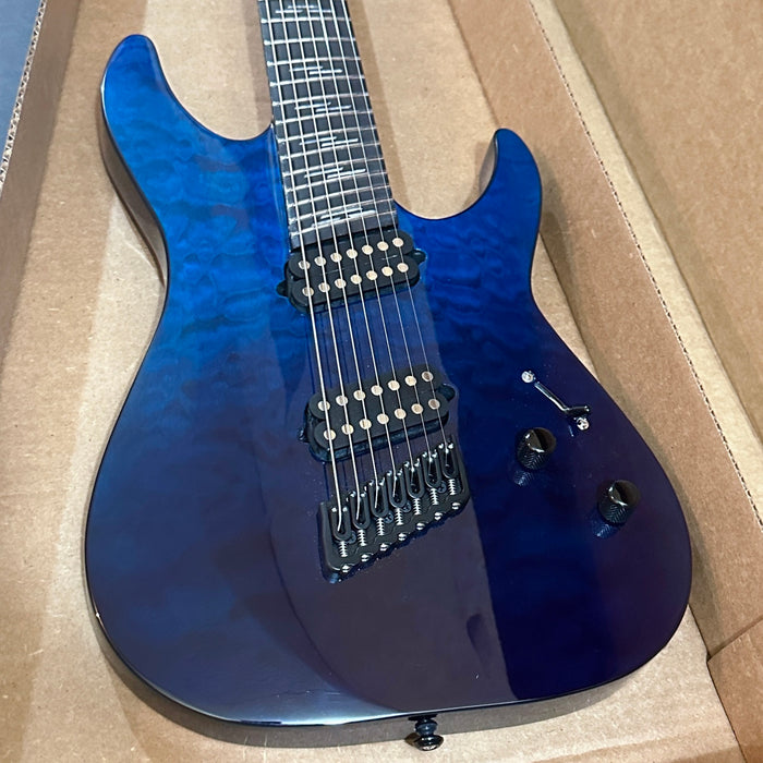 Schecter Reaper-7 Elite Multiscale 7 String Electric Guitar - Deep Ocean Blue