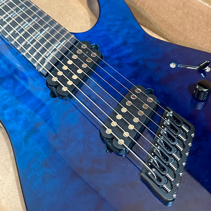 Schecter Reaper-7 Elite Multiscale 7 String Electric Guitar - Deep Ocean Blue