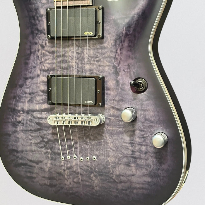 Schecter C-1 Platinum Electric Guitar - See-Thru Black Satin