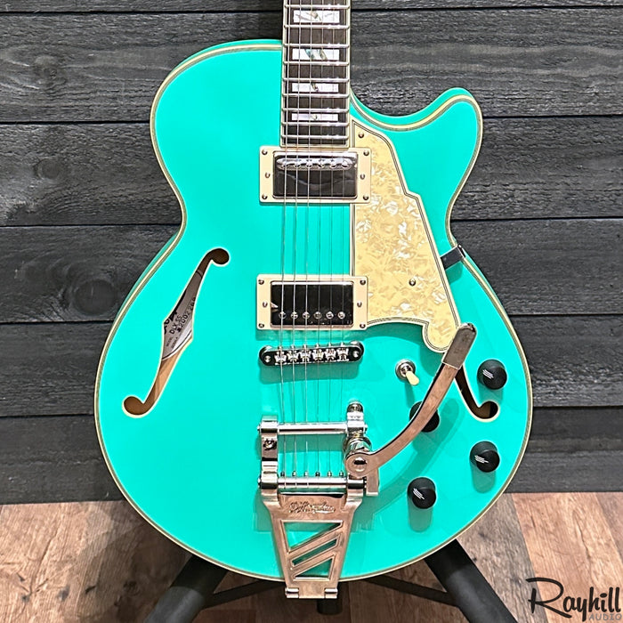 D'Angelico Deluxe SS LE Matte Surf Green Semi Hollow Body Electric Guitar