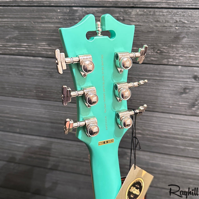 D'Angelico Deluxe SS LE Matte Surf Green Semi Hollow Body Electric Guitar