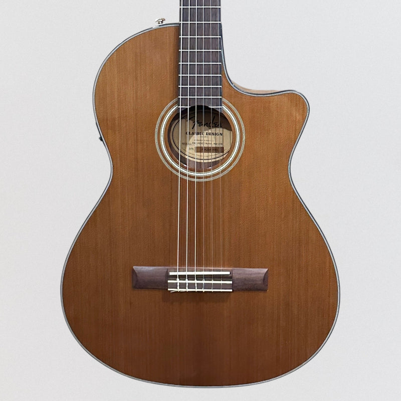 Fender CN-140SCE Thinline Concert Nylon String Acoustic Guitar w/ Case - Natural