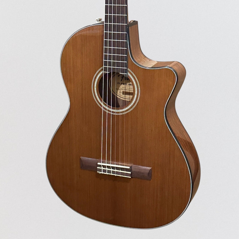Fender CN-140SCE Thinline Concert Nylon String Acoustic Guitar w/ Case - Natural
