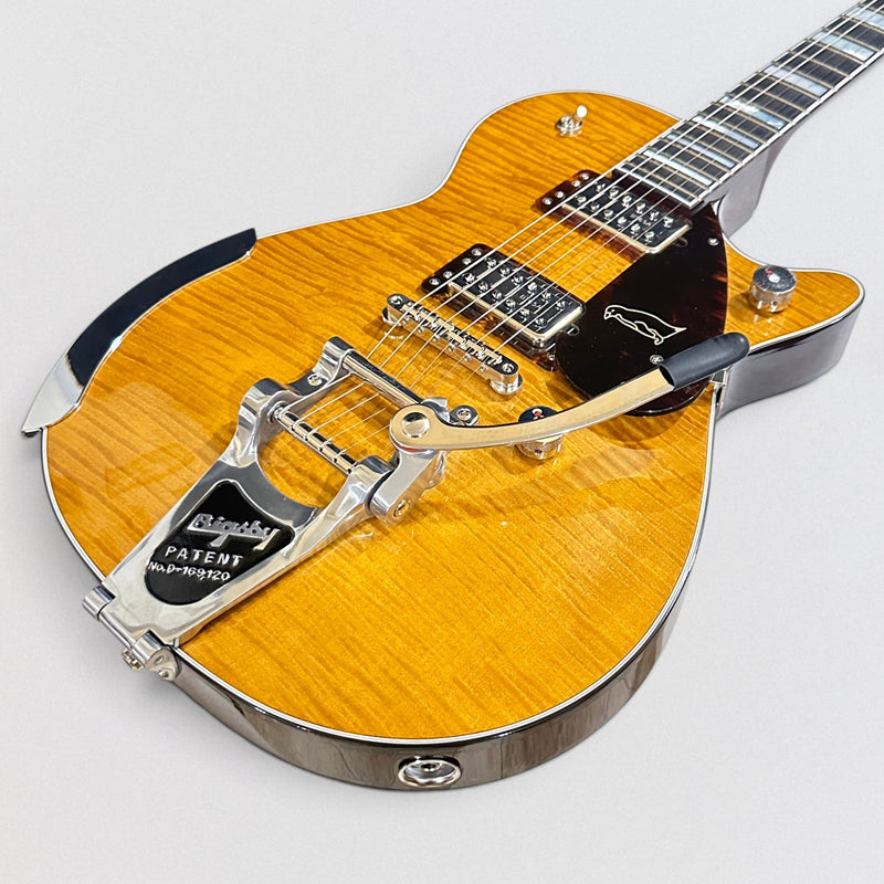 Gretsch G6134TFM-NH Nigel Hendroff Signature Penguin Electric Guitar - Amber Flame