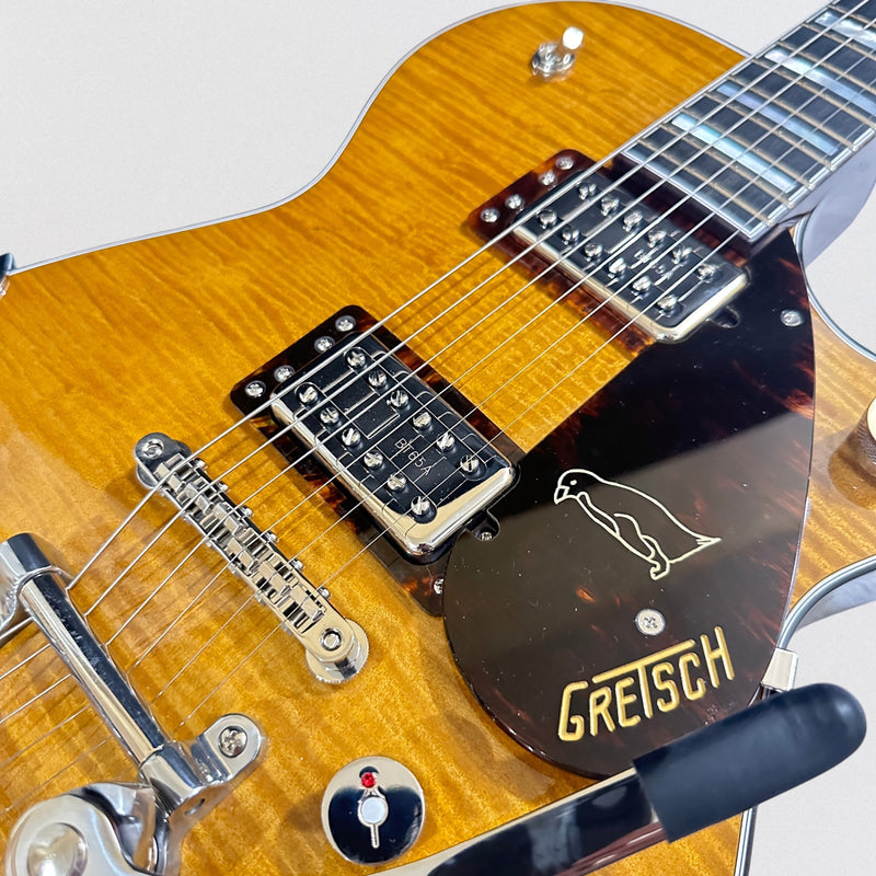 Gretsch G6134TFM-NH Nigel Hendroff Signature Penguin Electric Guitar - Amber Flame
