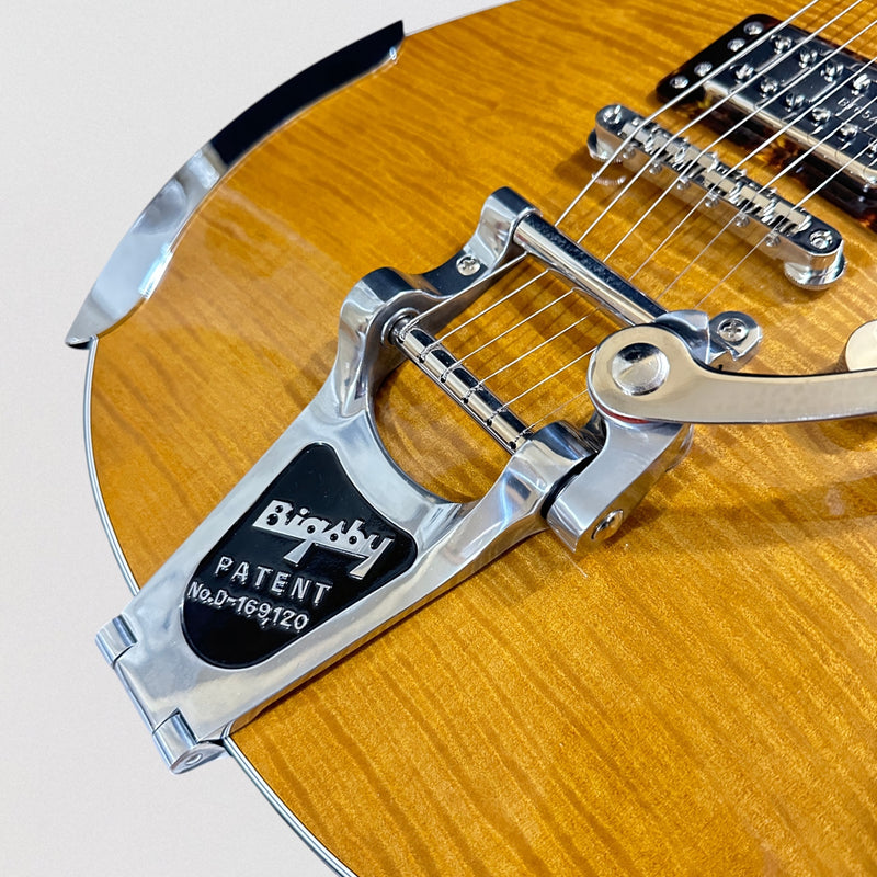 Gretsch G6134TFM-NH Nigel Hendroff Signature Penguin Electric Guitar - Amber Flame