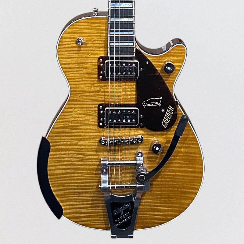 Gretsch G6134TFM-NH Nigel Hendroff Signature Penguin Electric Guitar - Amber Flame