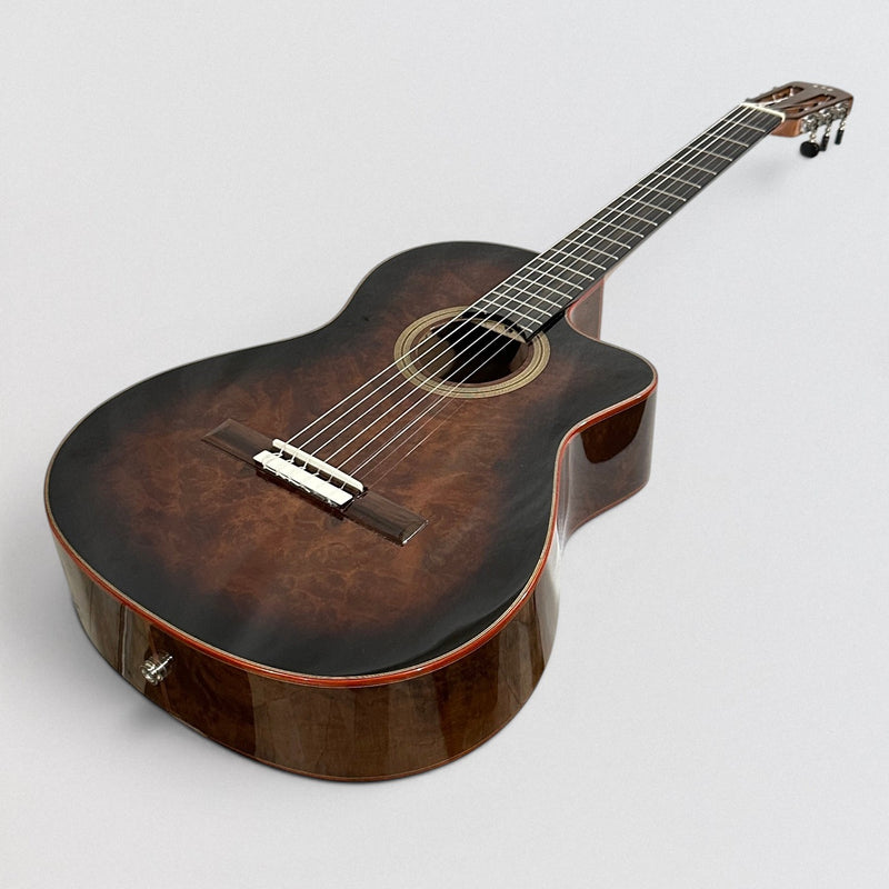 Cordoba Fusion 12 Exotic Top Nylon-String Classical Acoustic-Electric Guitar Brown Sugar Burst