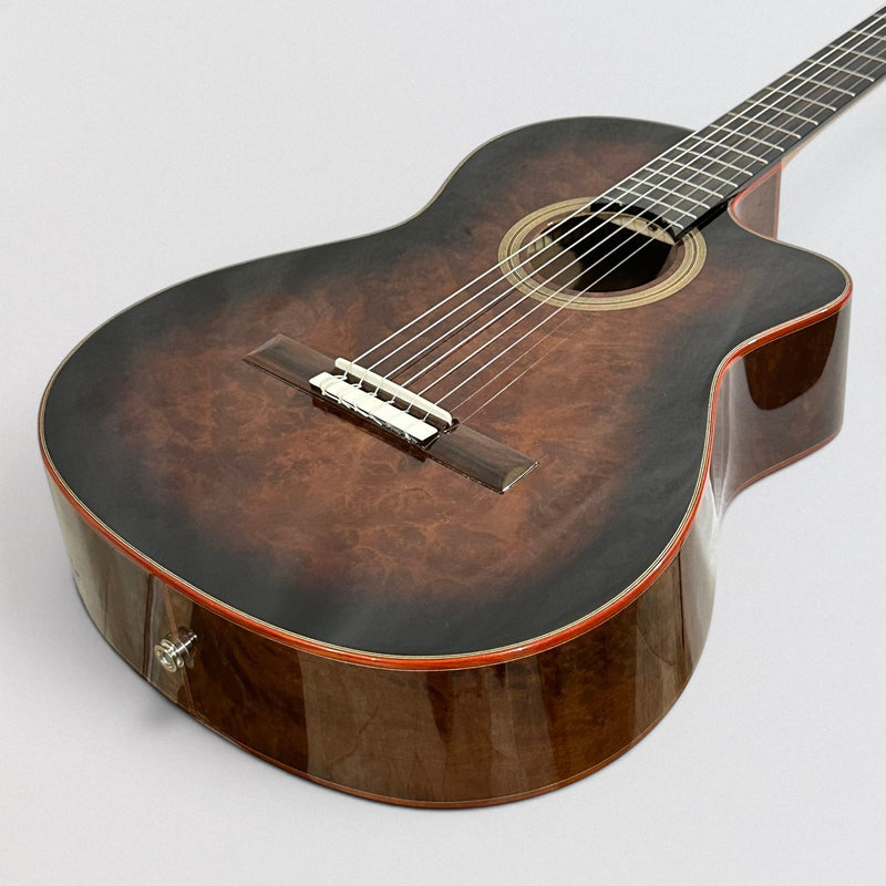 Cordoba Fusion 12 Exotic Top Nylon-String Classical Acoustic-Electric Guitar Brown Sugar Burst