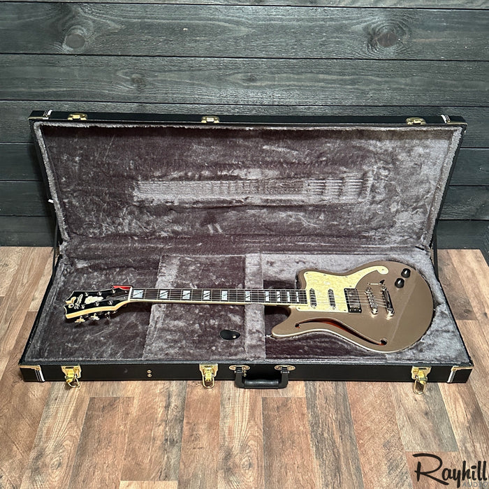 DAngelico Deluxe Bedford SH Desert Gold Semi Hollow Body Electric Guitar