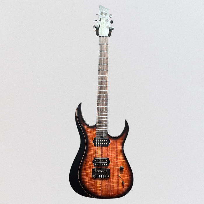 Schecter USA Custom Shop Sunset Extreme Exotic 6 Flamed Koa Electric Guitar - Tabacco Sunburst