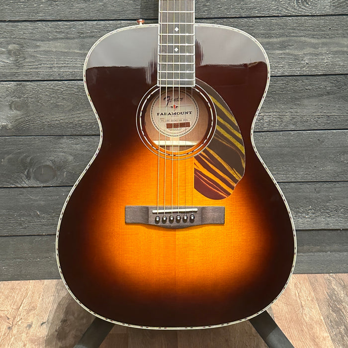 Fender PO-220E Orchestra Acoustic Electric Guitar Sunburst w/ Case